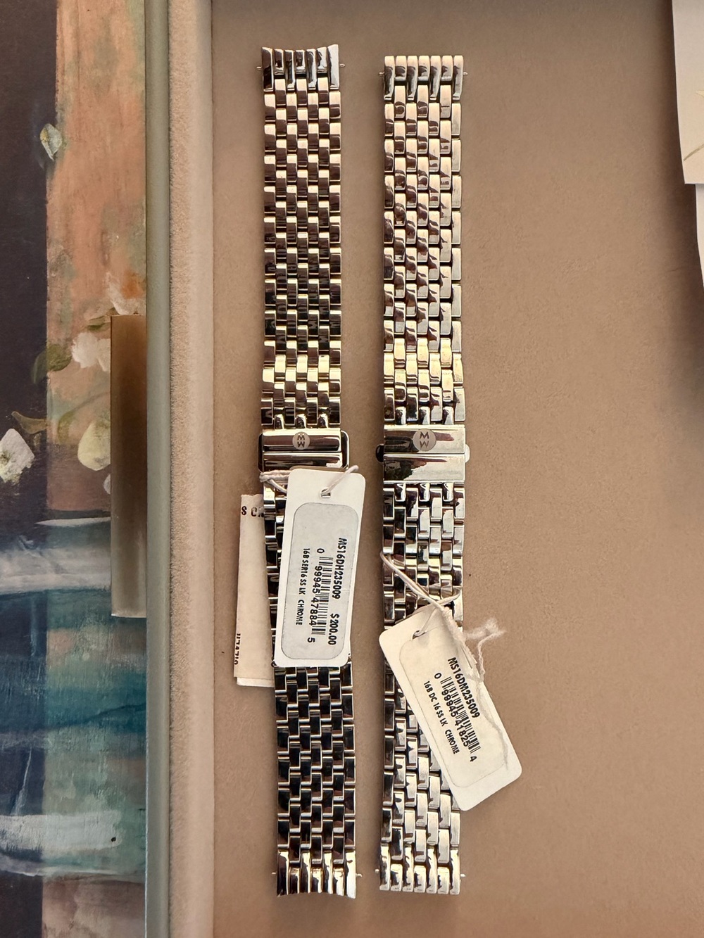 Michele women’s watch band 16MM  Deco Silver